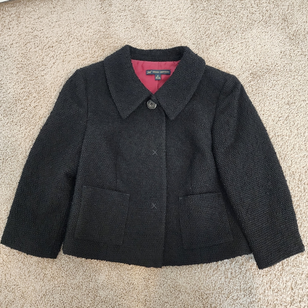 Brooks Brothers Women's Cropped Wool Jacket Size 2